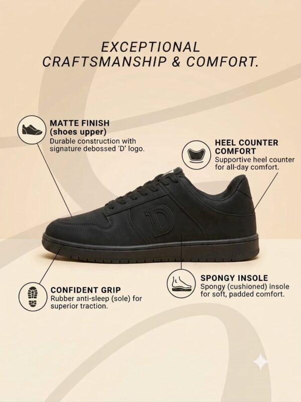 Matte Black Sneakers